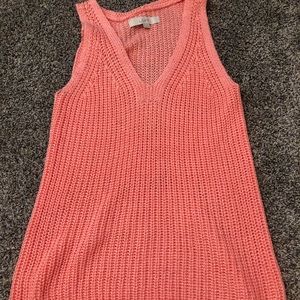 Coral sweater tank